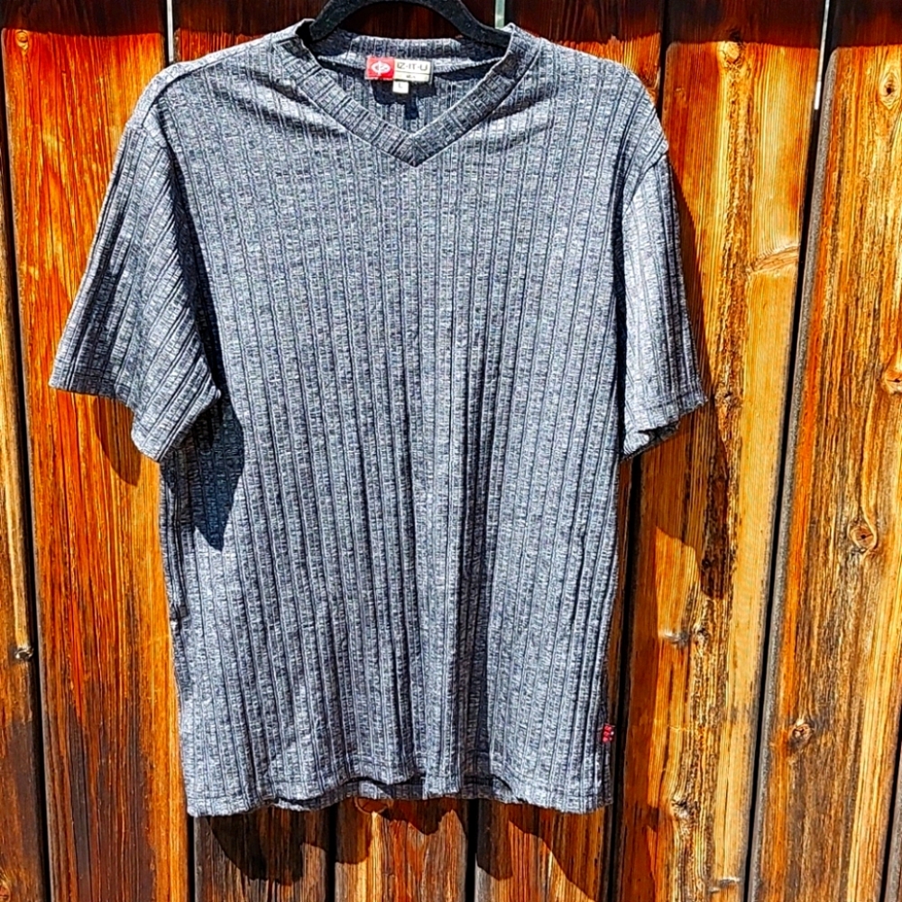 Gray men's dress t shirt